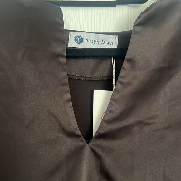 One Size Satin Black Shirtt - BRAND NEW - Caryn Lawn - Picture 2 of 4